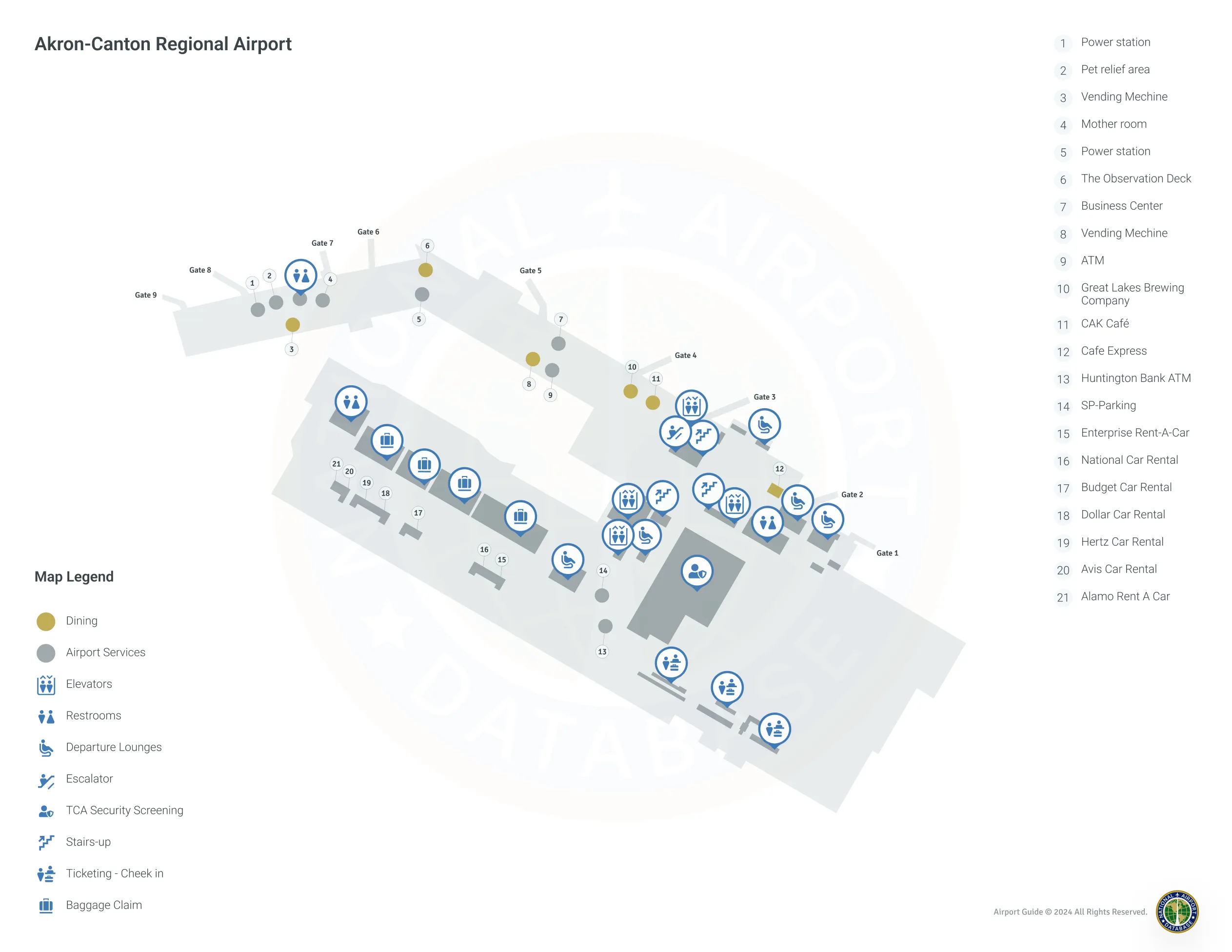 CAK Terminal Level 1 map