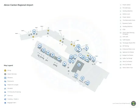 CAK Airport Terminal Map