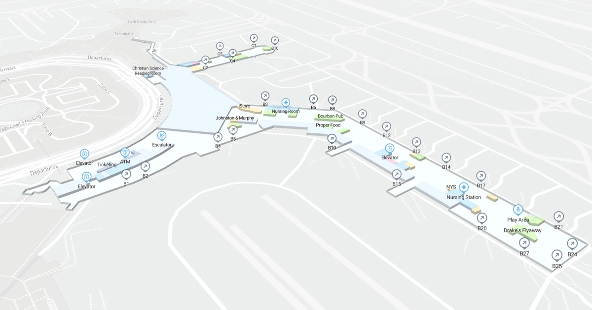 Akron-Canton Airport Terminal Interactive Map