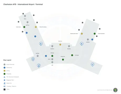 CHS Airport Terminal Map