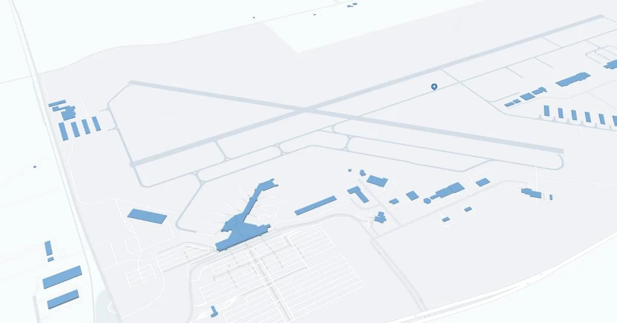 The Eastern Iowa Airport (CID) Terminal-1 Map