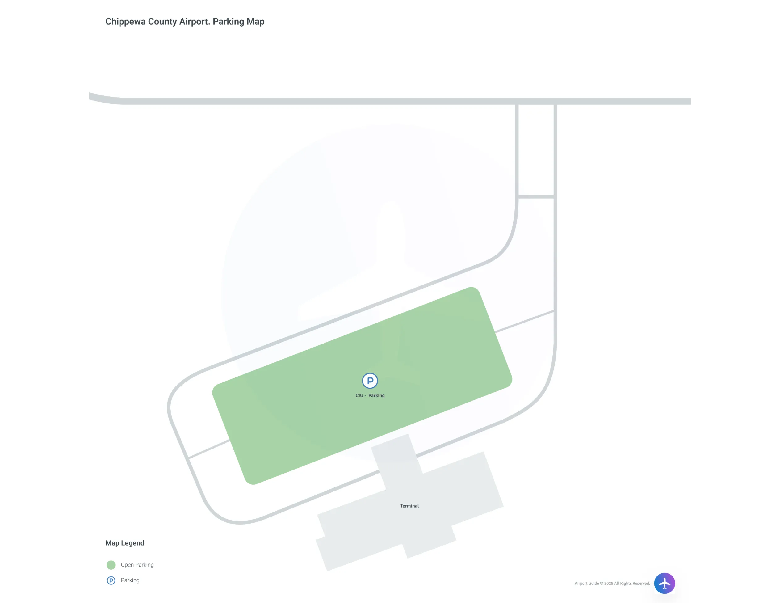 Chippewa County International Airport (CIU) Parking Map