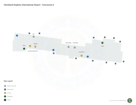 CLE Airport Concourse A Map