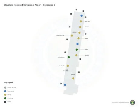 CLE Airport Concourse B Map