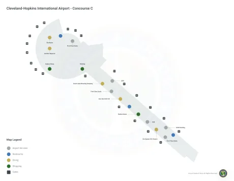 CLE Airport Concourse C Map