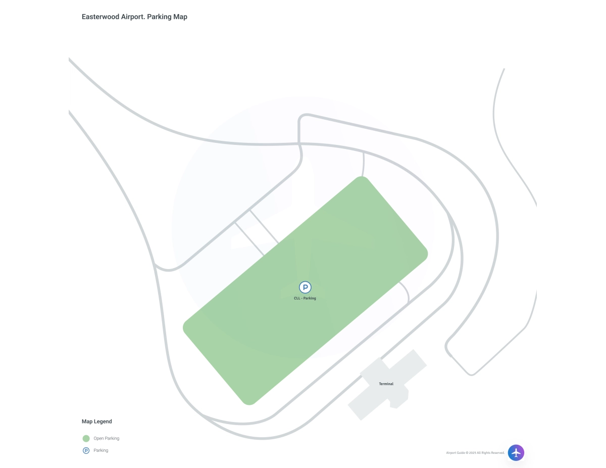 Easterwood Field (CLL) Parking Map