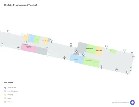 CLT Airport Concourse B Map