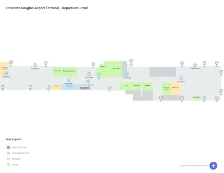 CLT Airport Concourse C Map