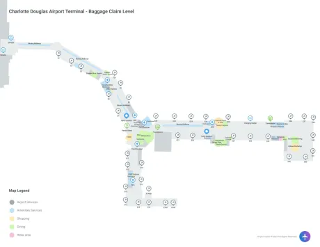 CLT Airport Concourse E Map