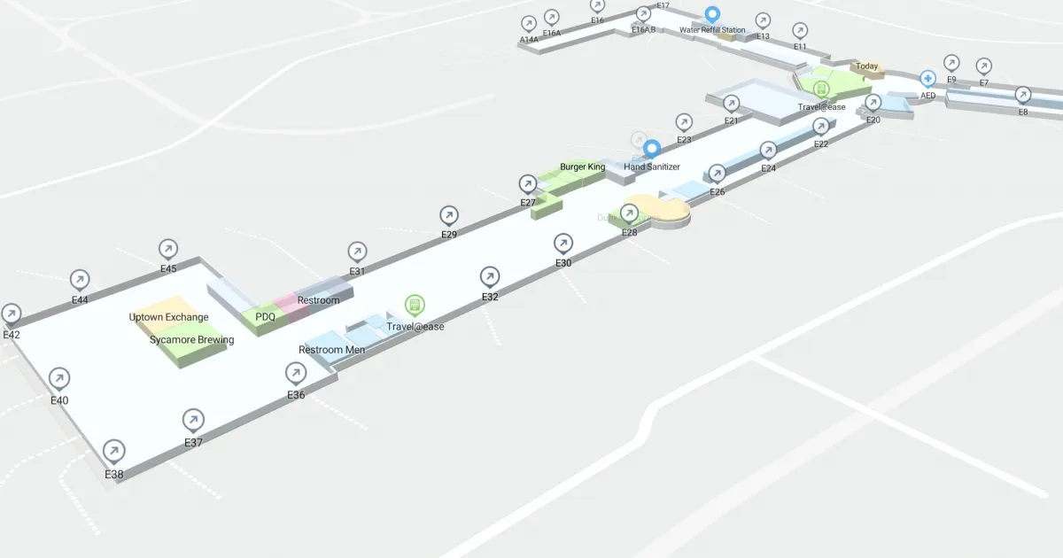 CLT Concourse E Baggage Claim Level Interactive map