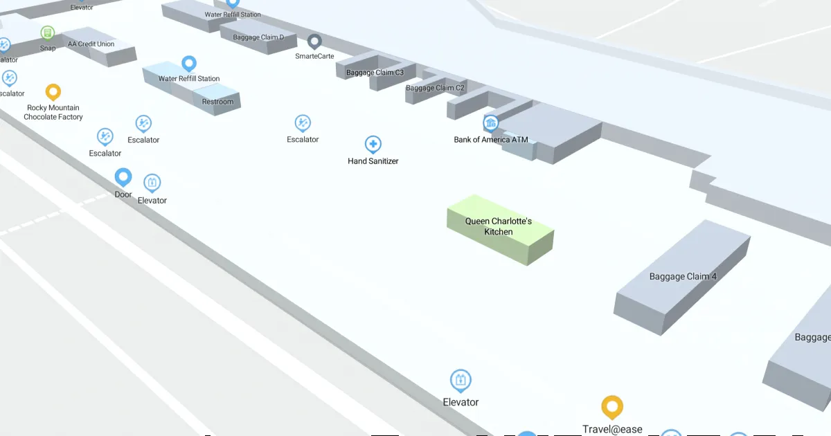 CLT Terminal Baggage Claim Level Interactive map