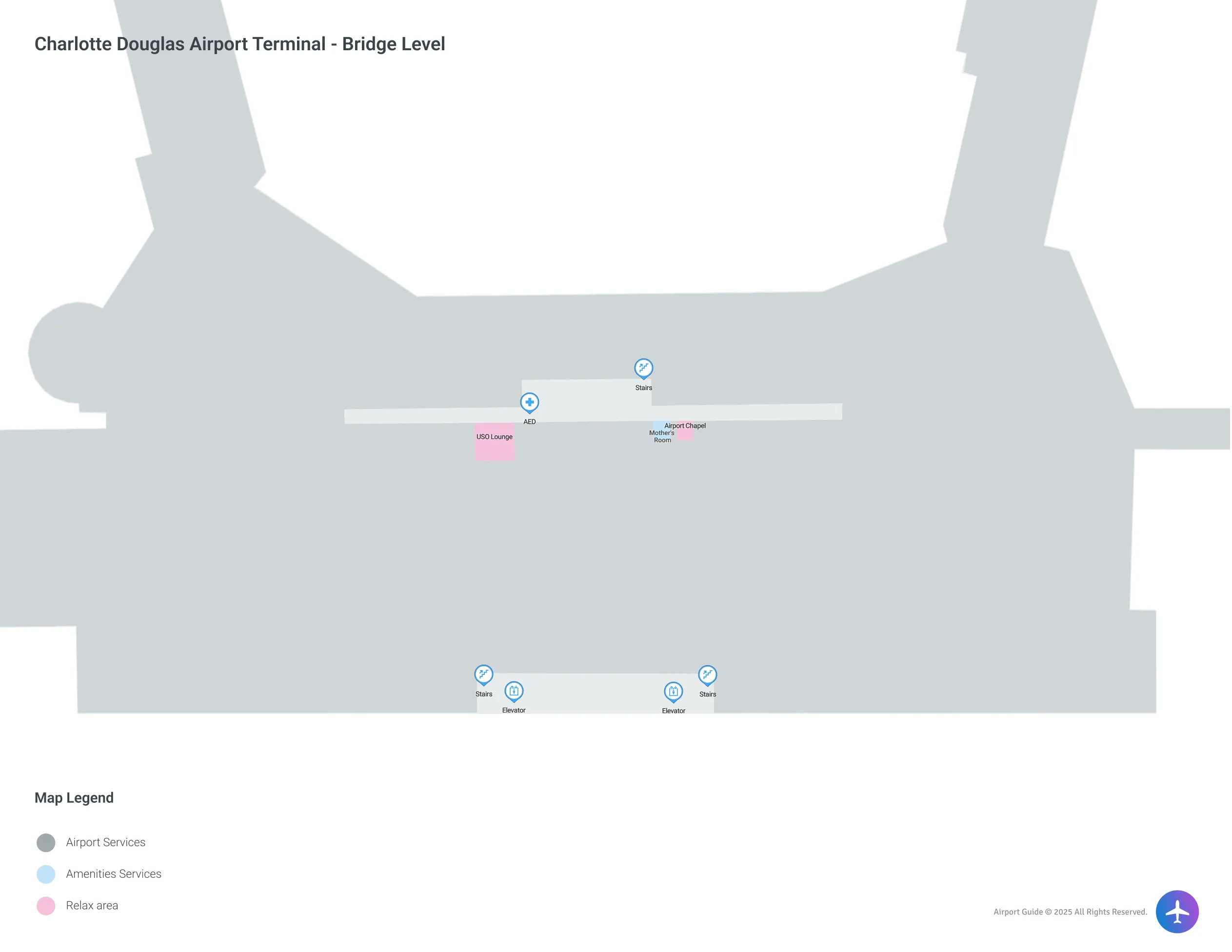 CLT Terminal Bridge Level map