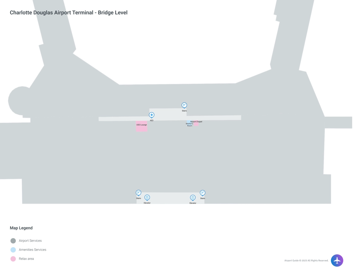 CLT Terminal Bridge Level map