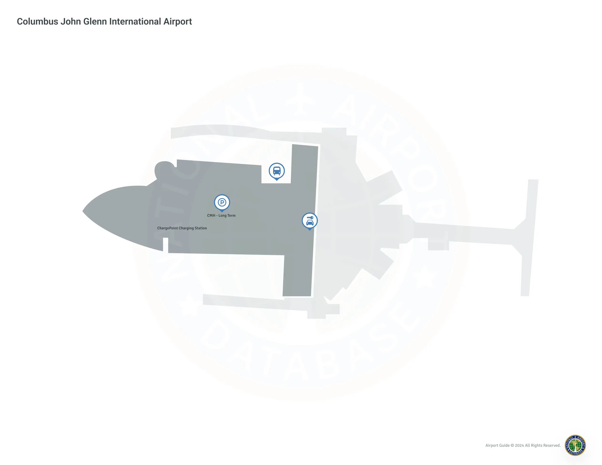 John Glenn Columbus International Airport (CMH) Map