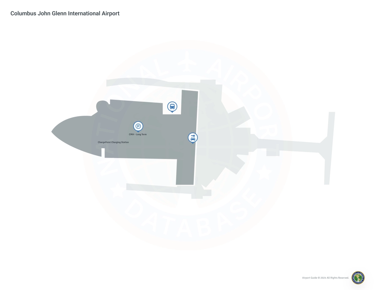 John Glenn Columbus International Airport (CMH) Map