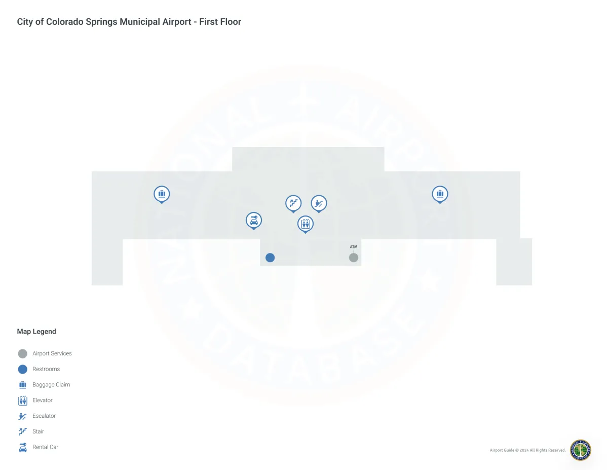 Colorado Springs Airport COS | Terminal 1/Level 1 Map