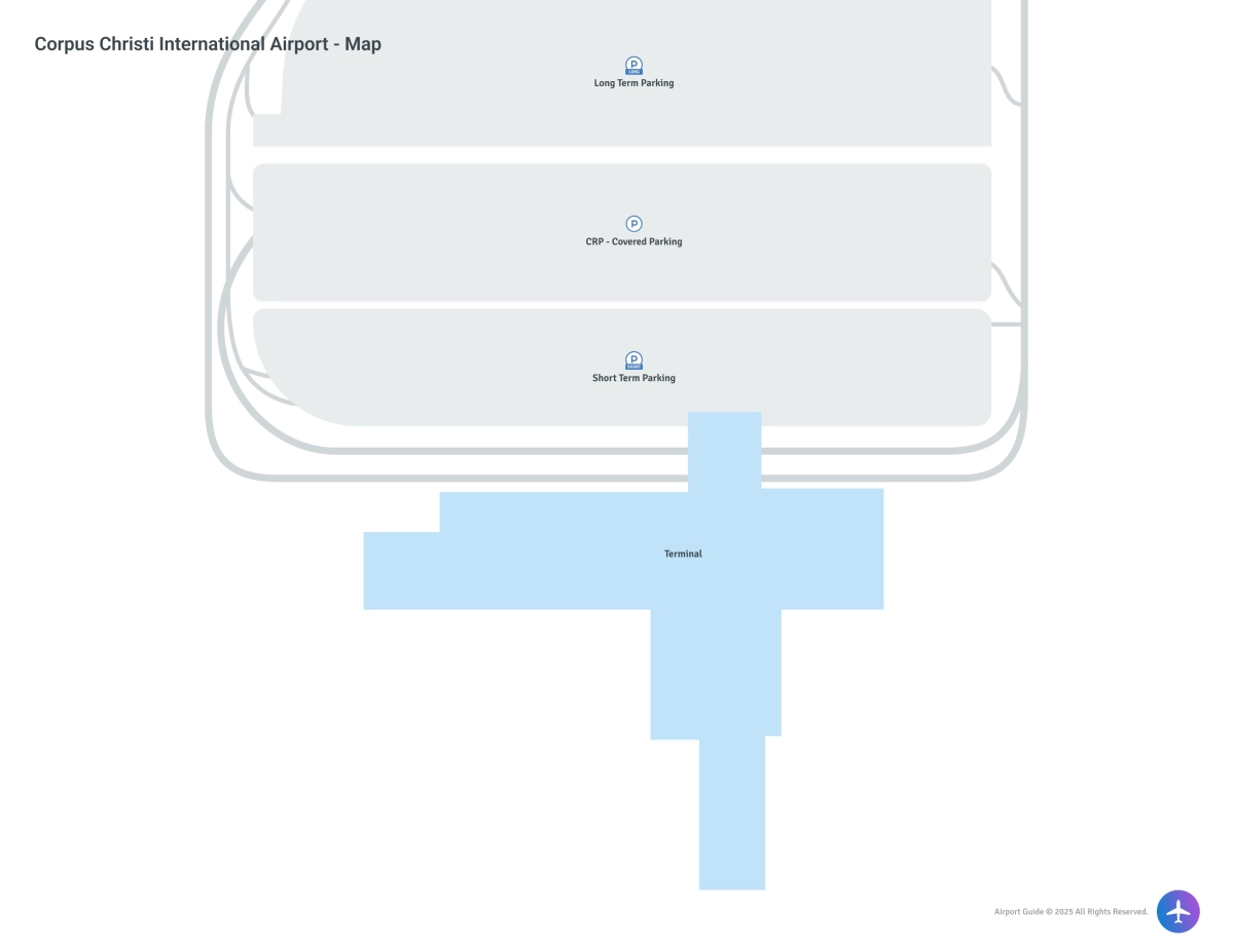 Corpus Christi International Airport (CRP) Map