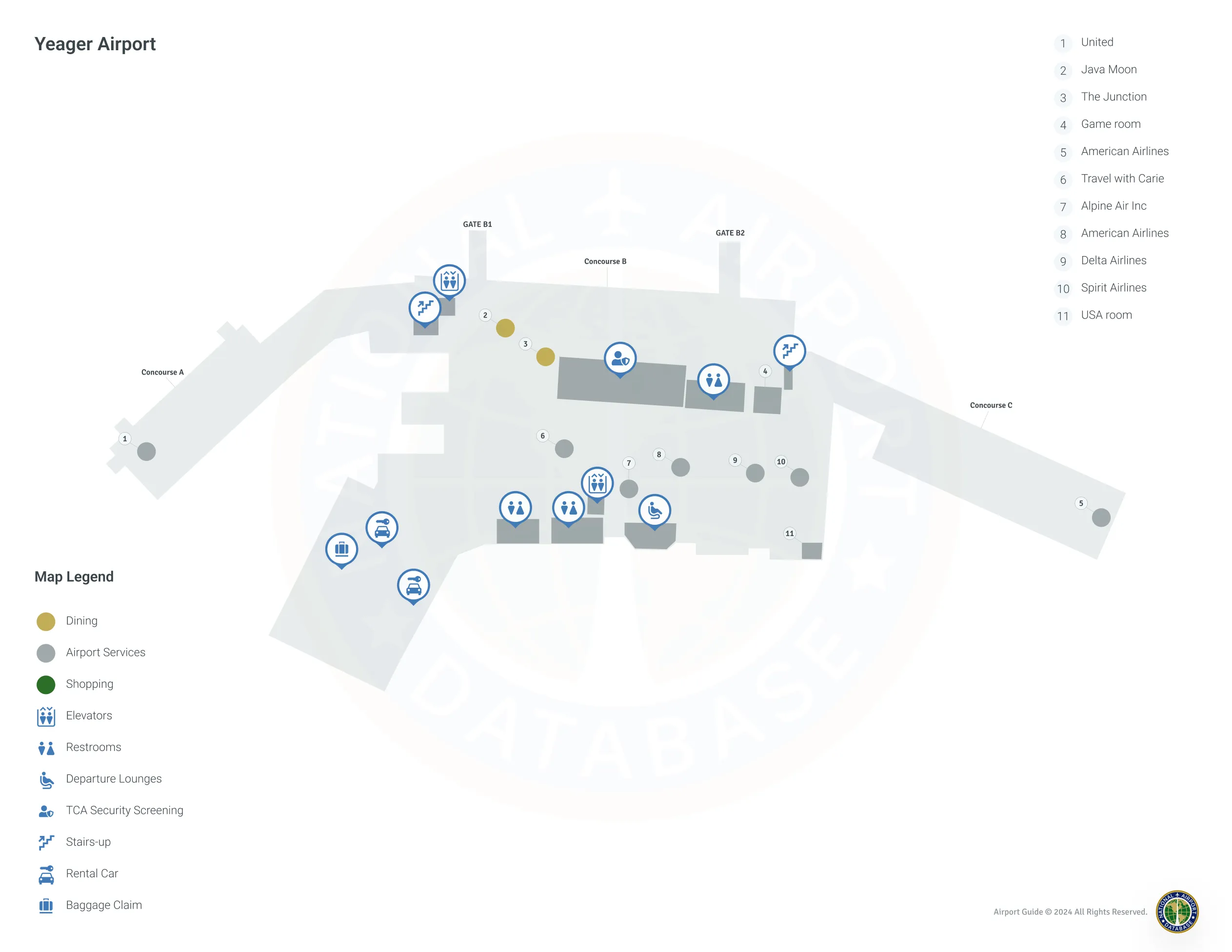 CRW Terminal / Level 1 Map