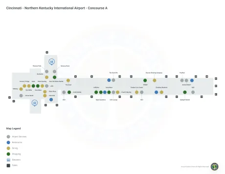 CVG Airport Concourse A Map