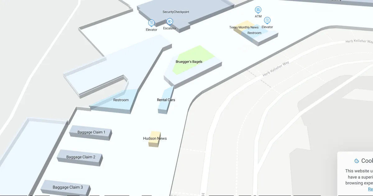 Dallas Love Field Terminal Map
