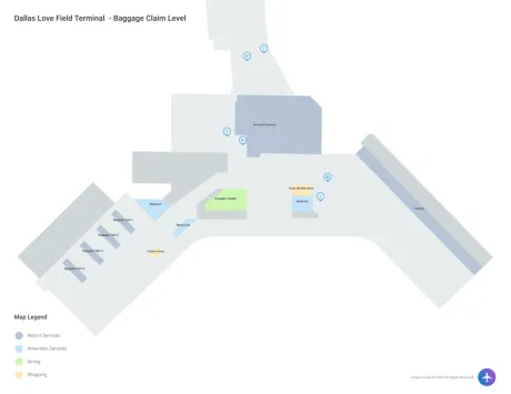DAL Airport Terminal Map