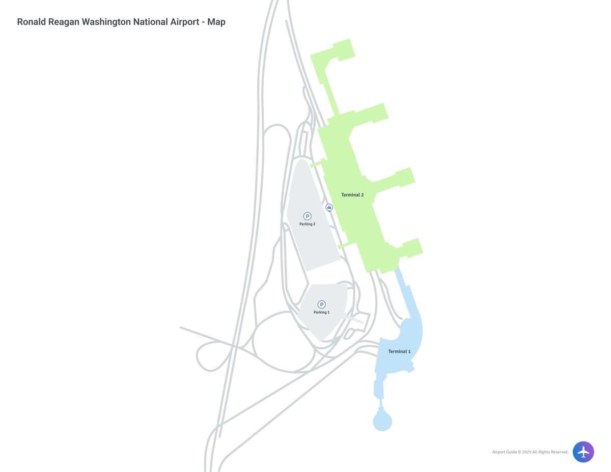Ronald Reagan Washington National Airport (DCA) Map
