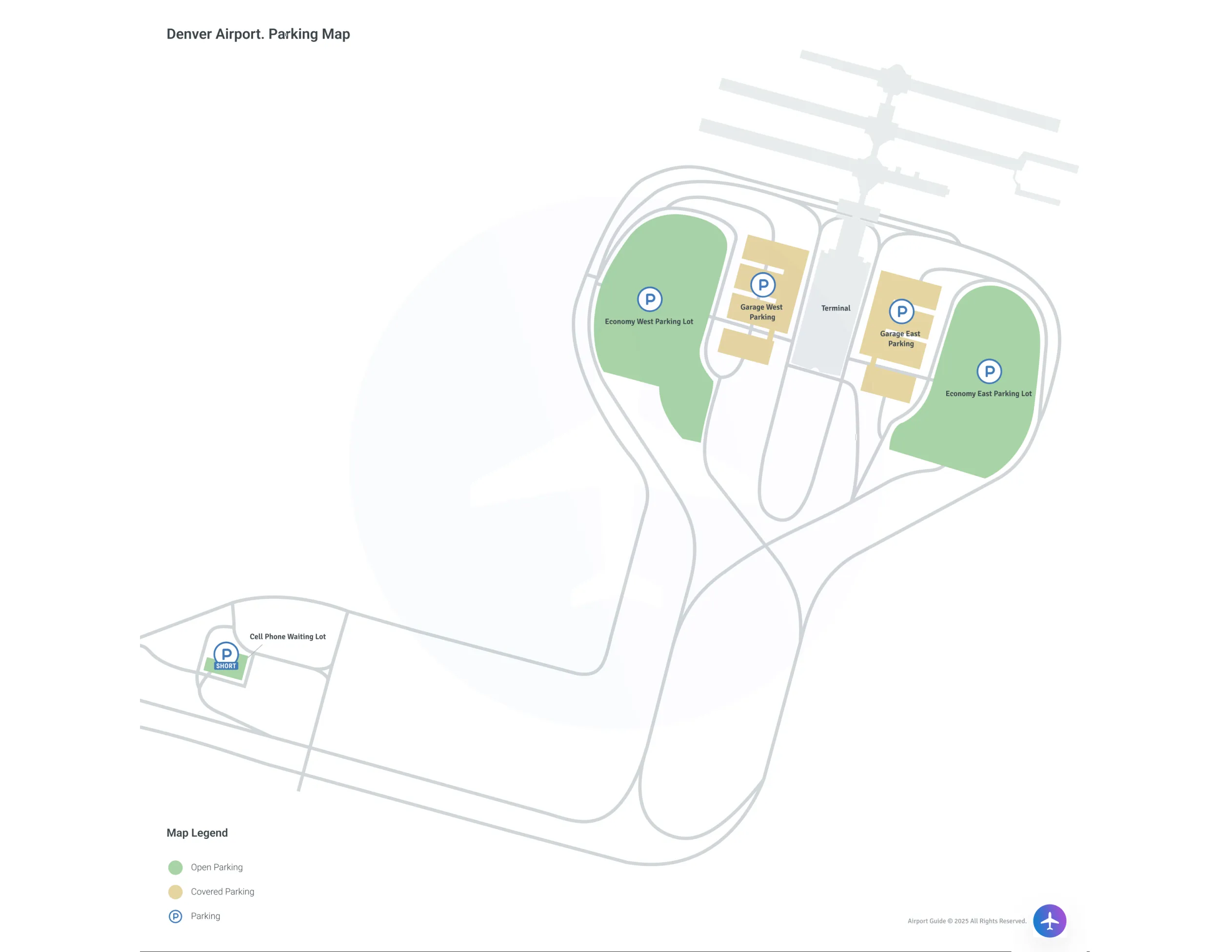Denver International Airport (DEN) Parking Map
