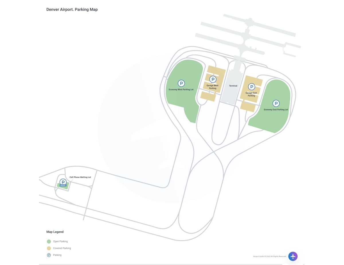 Denver International Airport (DEN) Parking Map