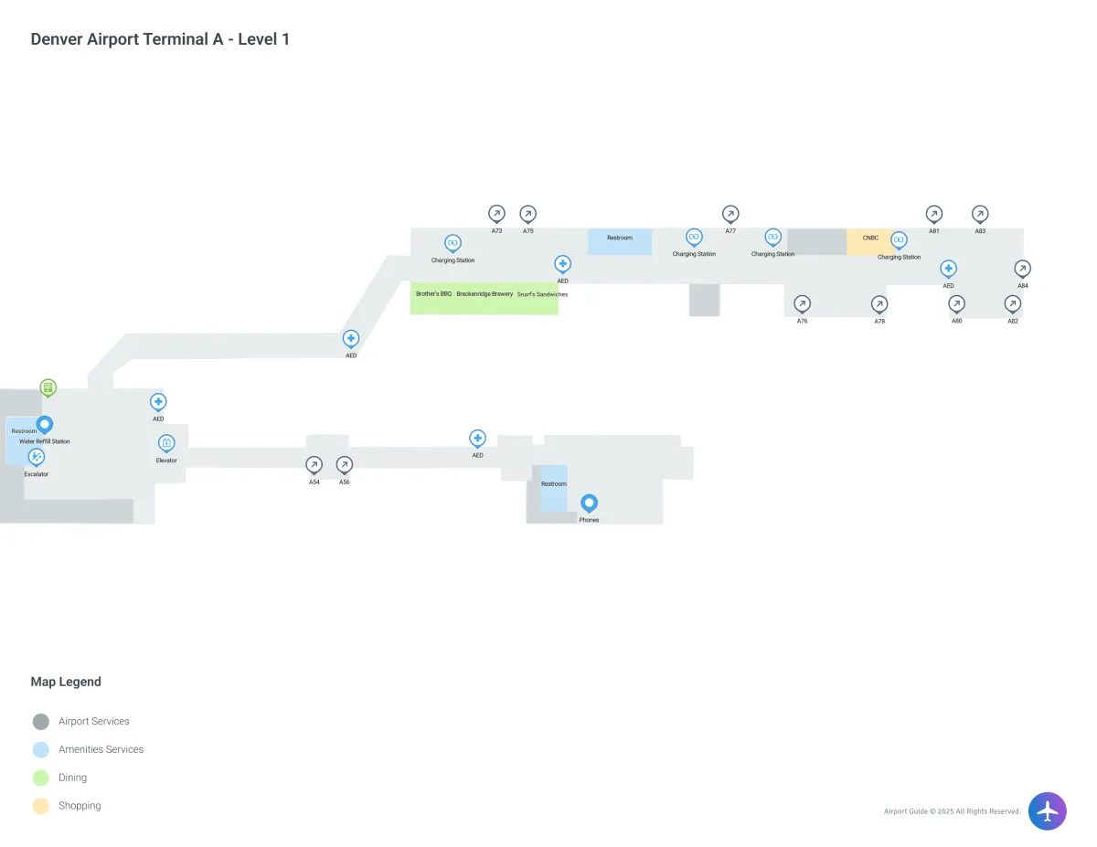 DEN Terminal A / Level 1 Map