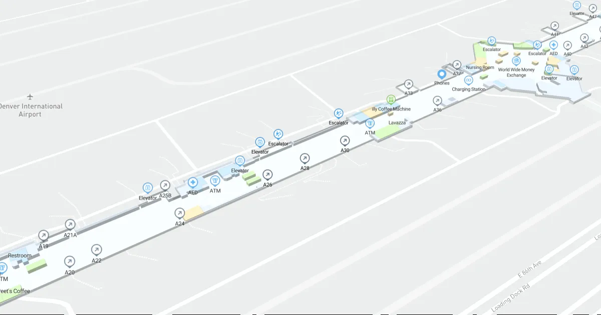Denver International Airport Terminal A Map