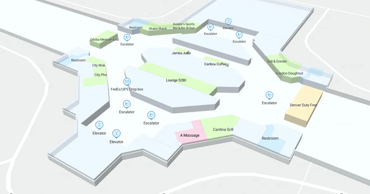 Denver International Airport Terminal B Map