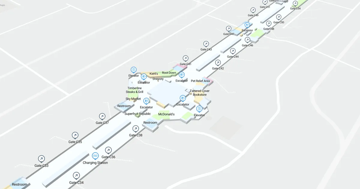 Denver International Airport Terminal C Interactive Map