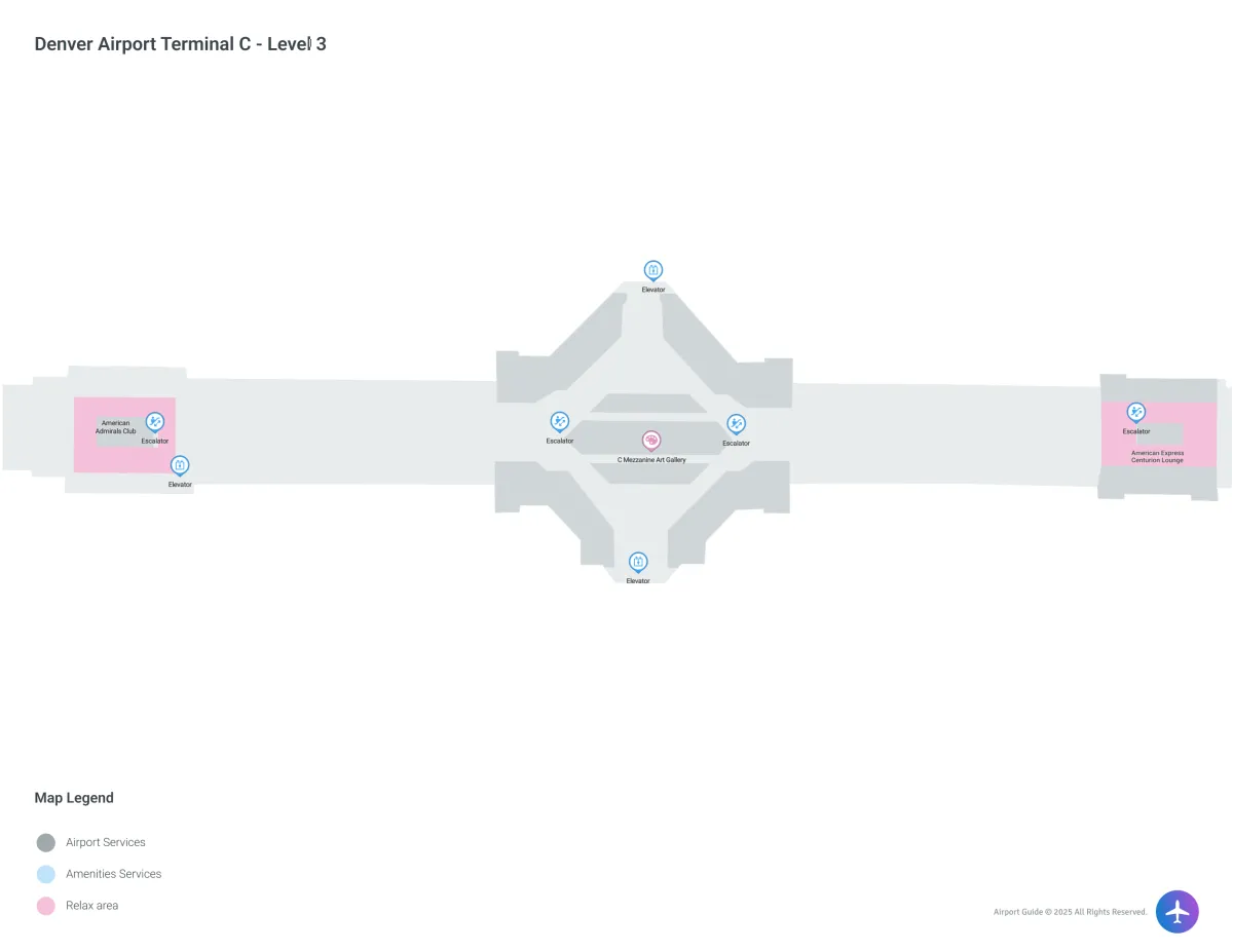 DEN Terminal C / Level 3 Map
