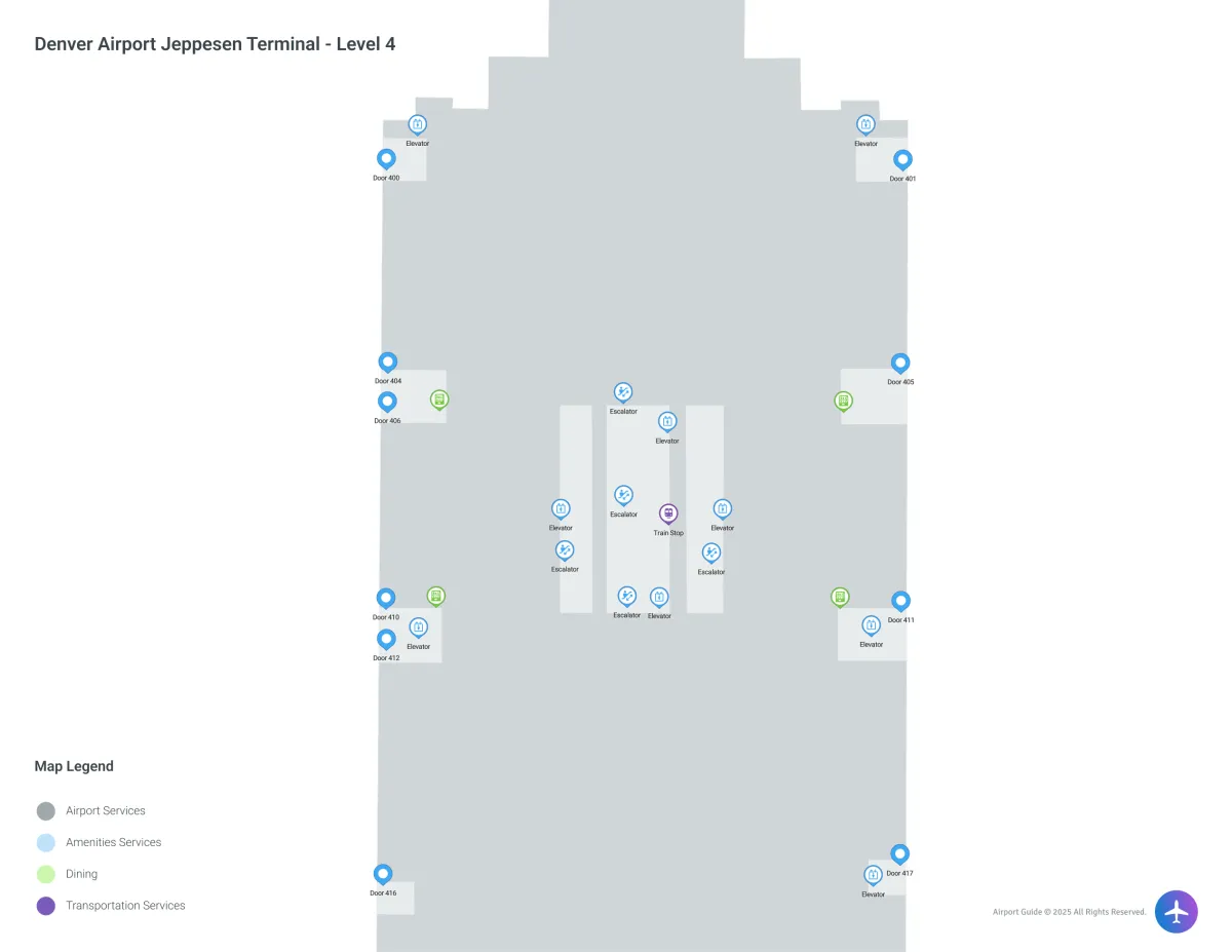 DEN Jeppesen Terminal / Level 4 Map