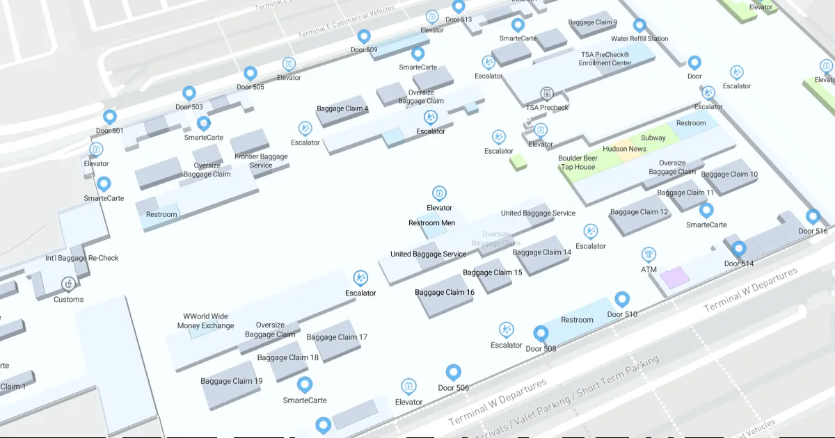 Denver International Airport Jeppesen Terminal Map