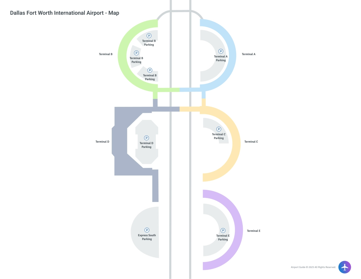 Dallas Fort Worth International Airport (DFW) Map