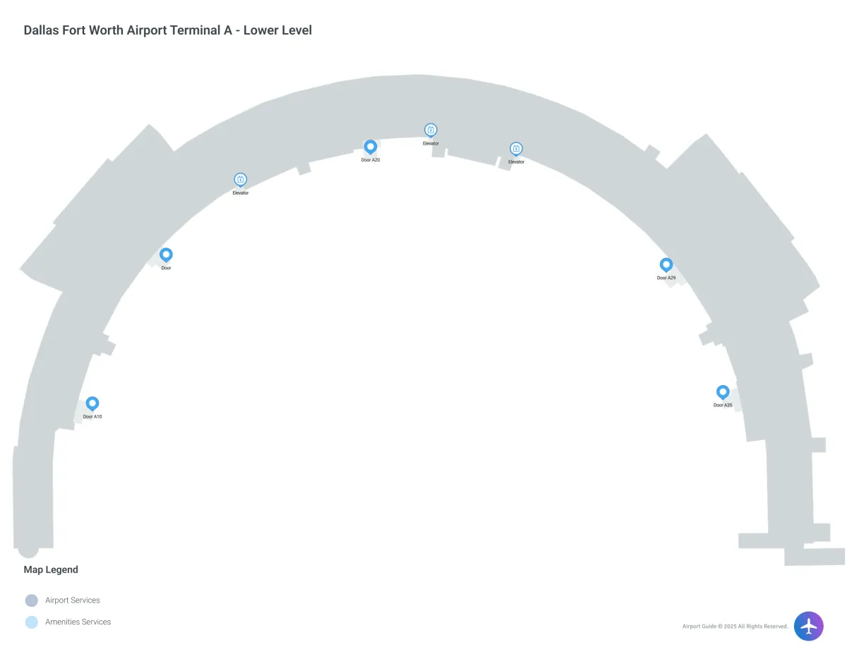DFW Terminal A / Lower Level Map