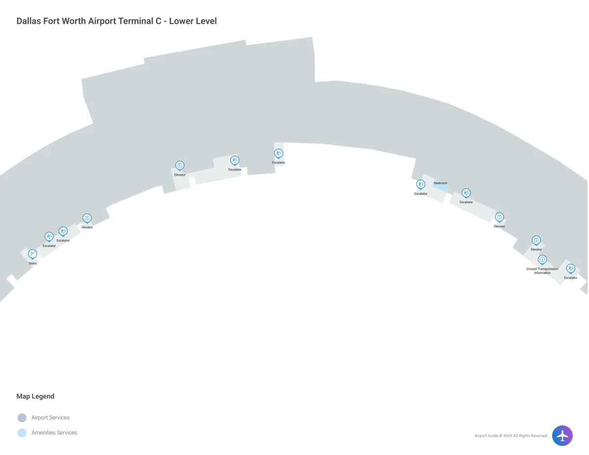DFW Terminal C / Lower Level Map
