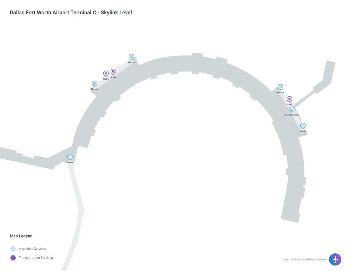 DFW Terminal C / Skylink Level Map