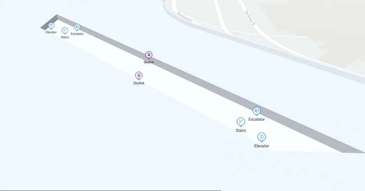 Dallas Fort Worth International Airport Terminal D Map