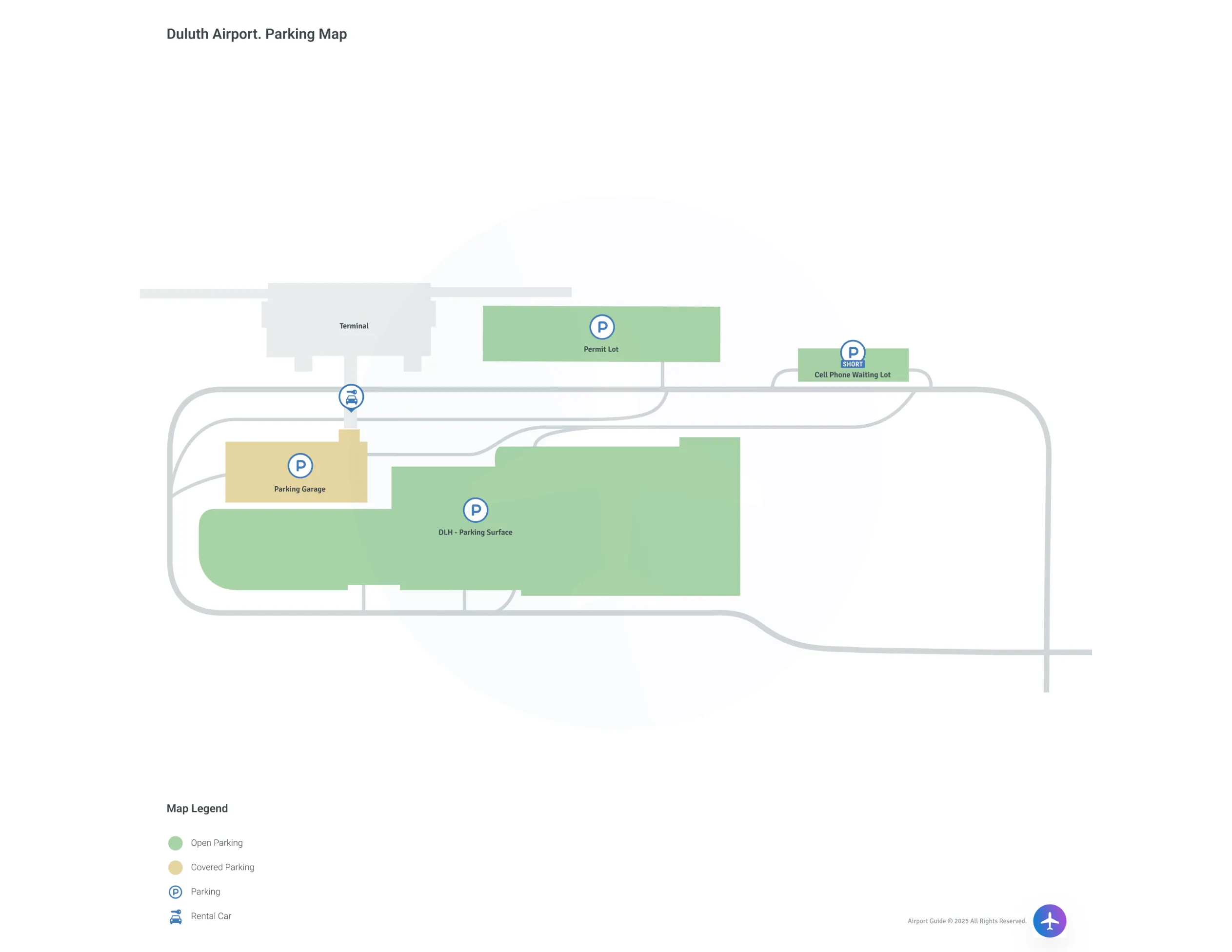 Duluth International Airport (DLH) Parking Map