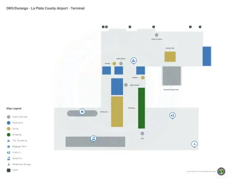 DRO Airport Terminal Map