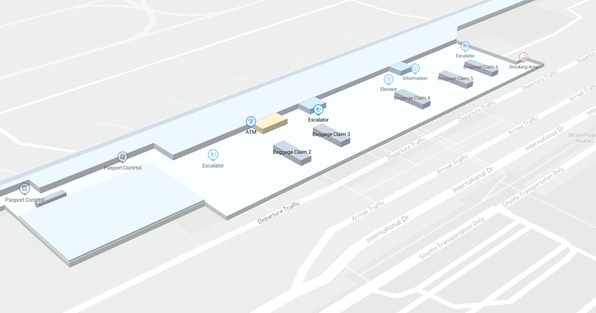 Detroit Metropolitan Wayne County Airport Evans Terminal Map