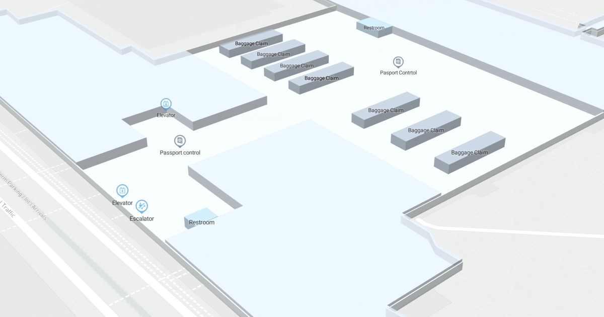 Detroit Metropolitan Wayne County Airport McNamara Terminal Map