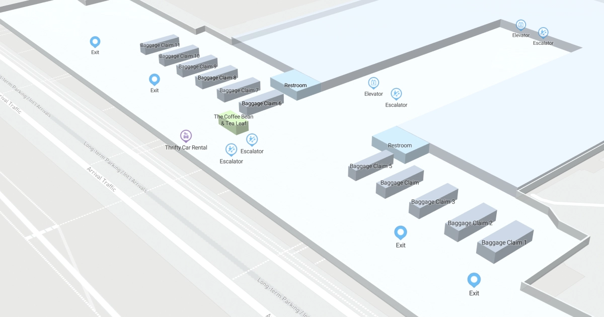 Detroit Metropolitan Wayne County Airport McNamara Terminal Map