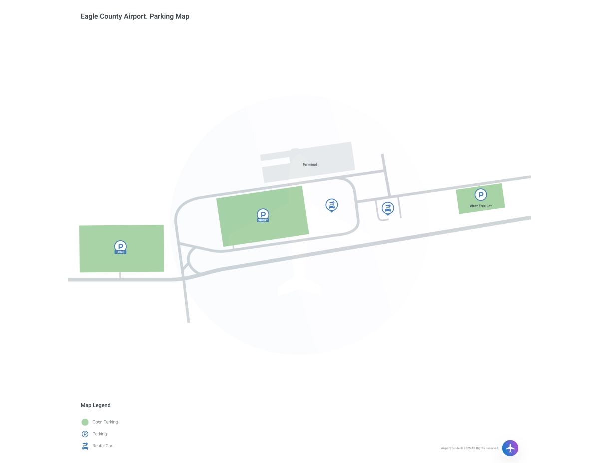 Eagle County Regional Airport (EGE) Parking Map