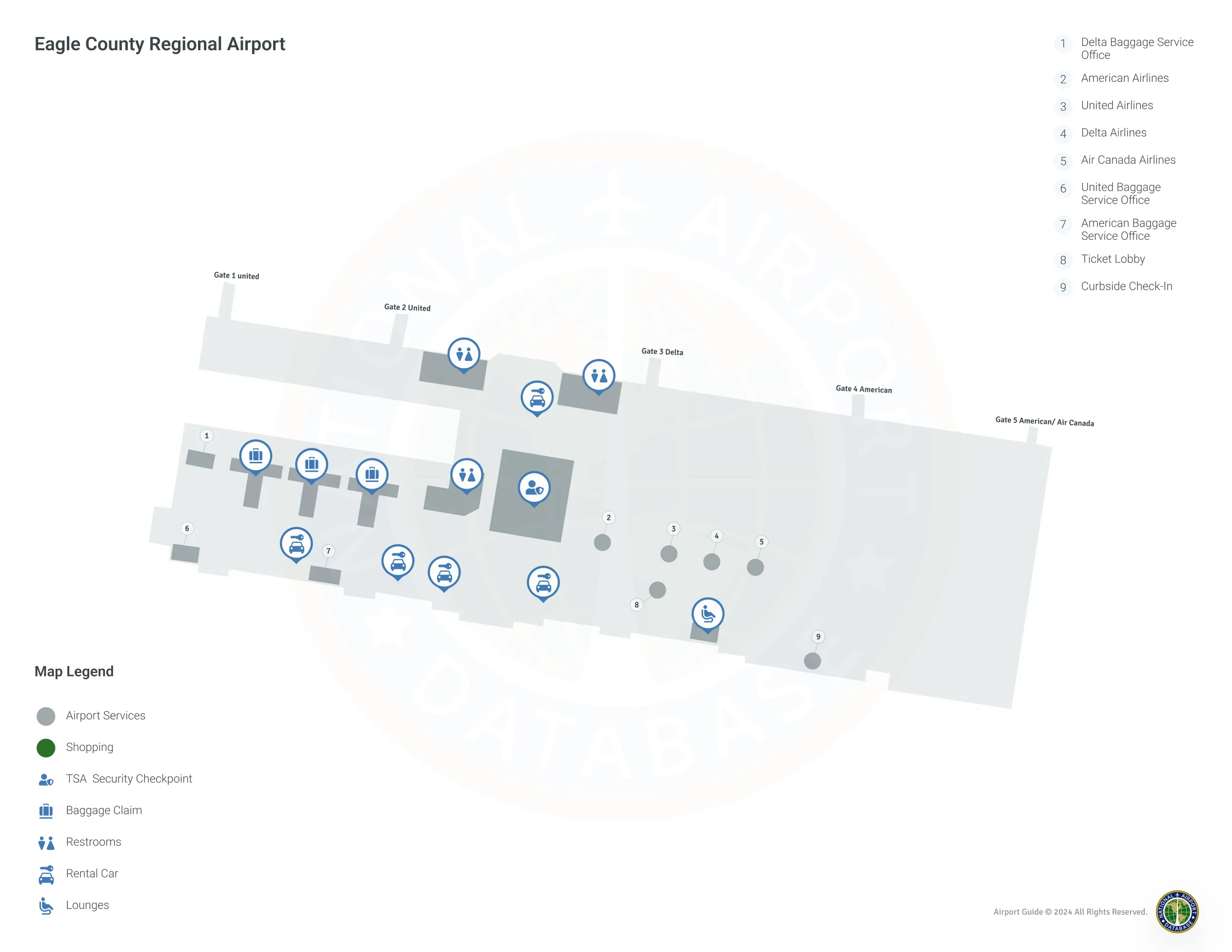 EGE Terminal / Level 1 Map