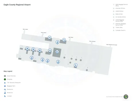 EGE Airport Terminal Map