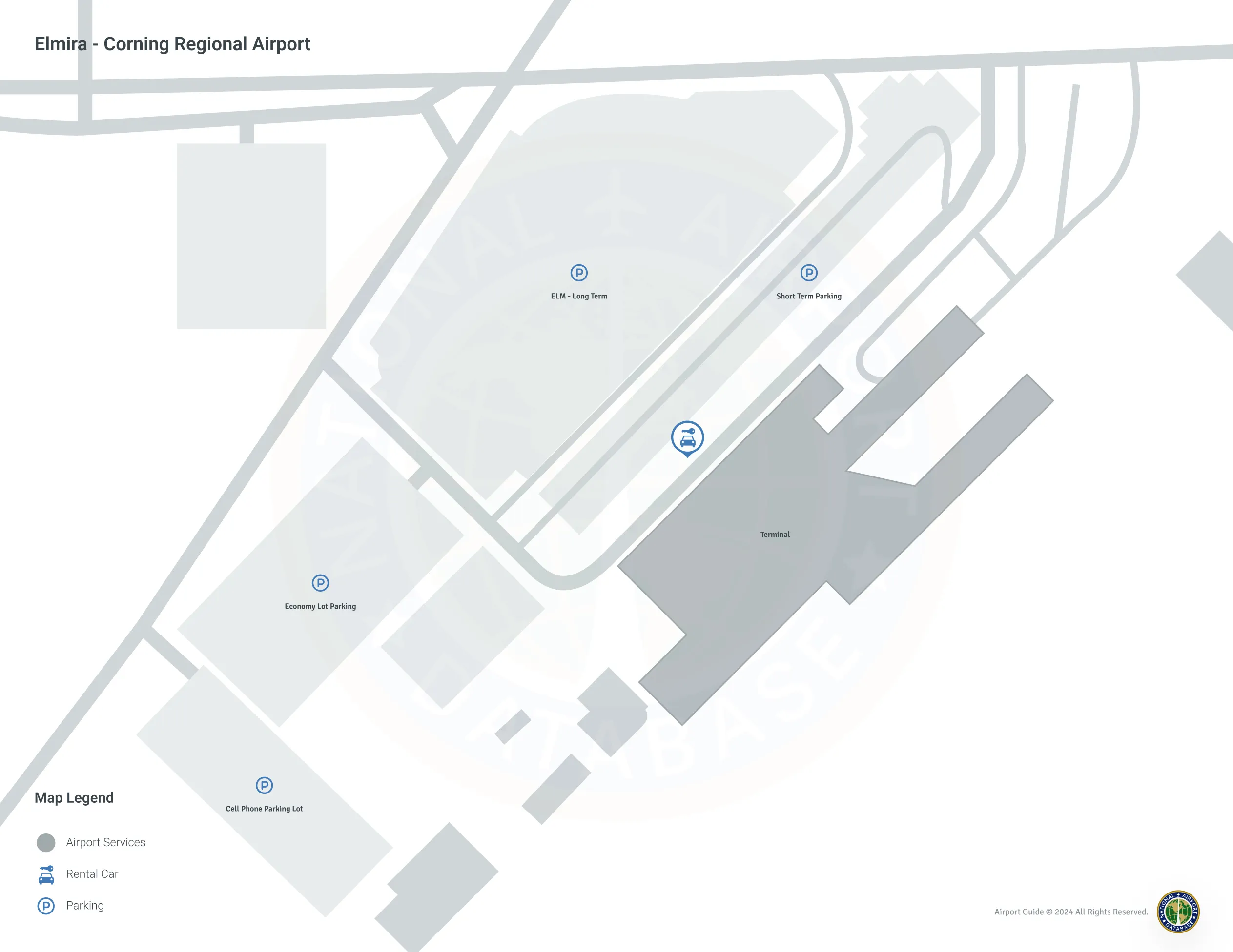 Elmira Corning Regional Airport (ELM) Map