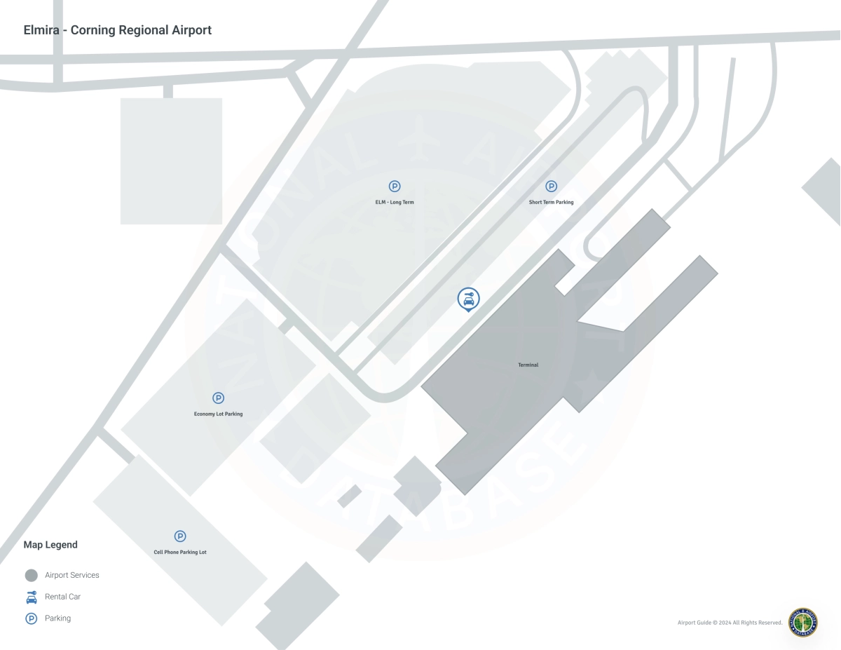Elmira Corning Regional Airport (ELM) Map